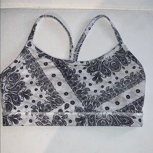 with Bandana Print Sports Bra - Size Small